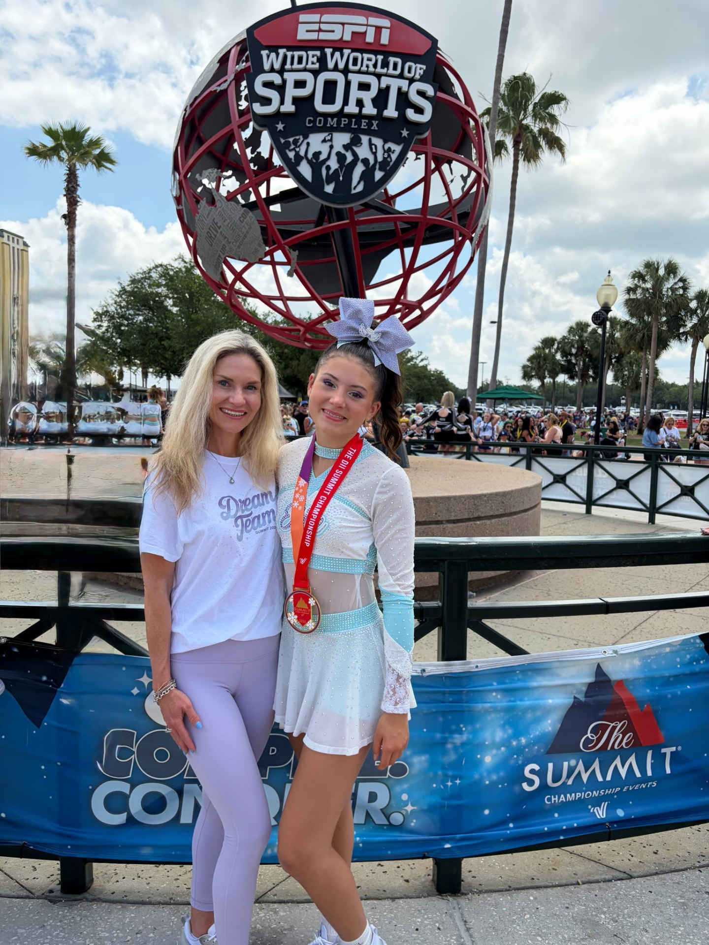 An Elite Athletics athlete and family member at ESPN Wide World of Sports